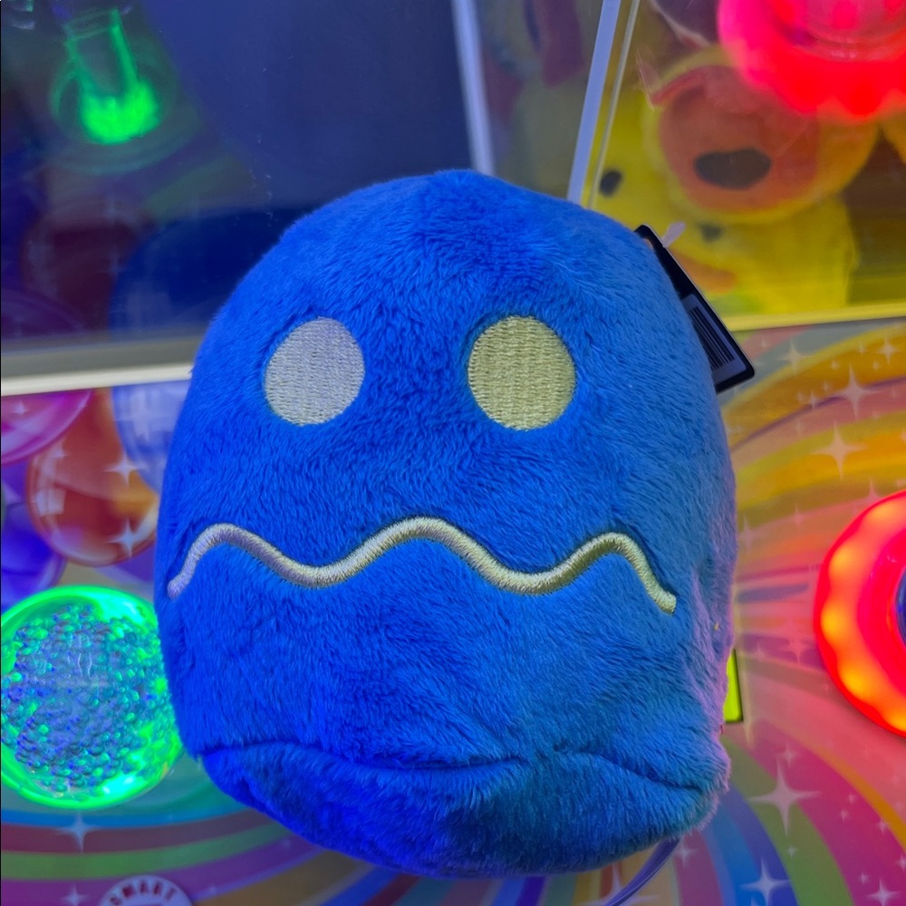 Small Pac-man Blue Ghost Plush Toy